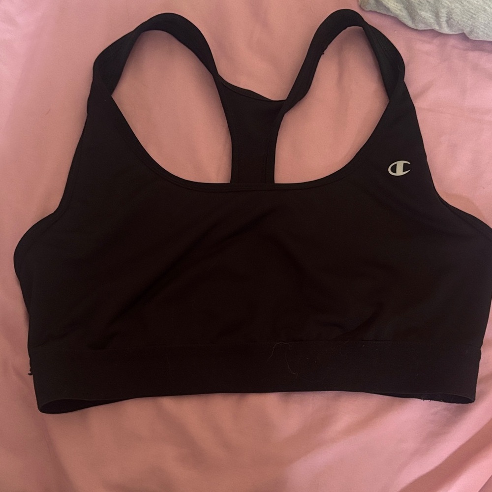 Champion Women's Black Racerback Sports Bra